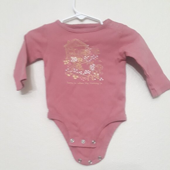 Carter's Pink Long Sleeve Bodysuit - Picture 1 of 4